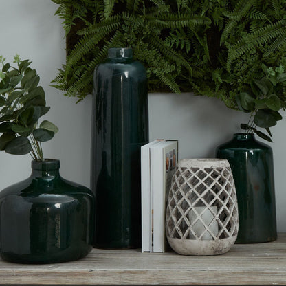 Large Conical Ceramic Lattice Hurricane Lantern Decor - Darlington's Décor
