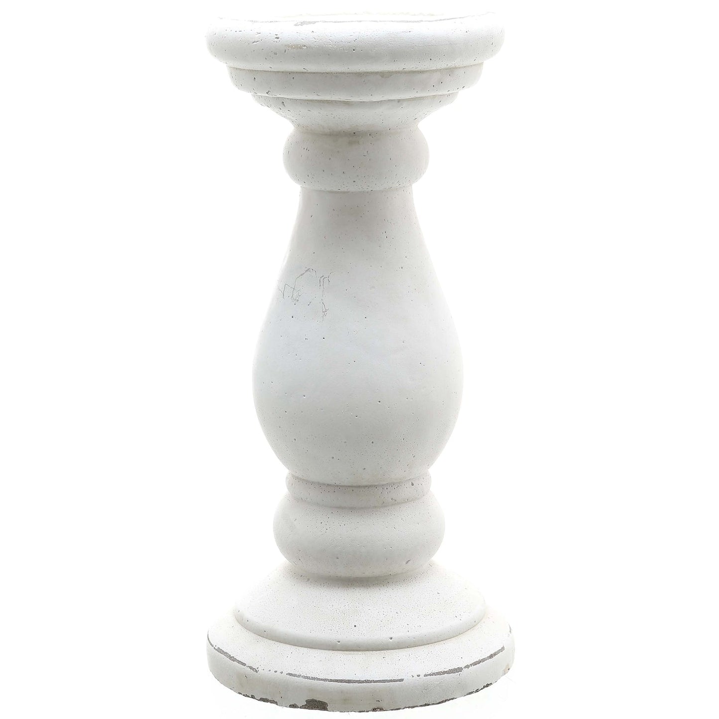 Large Matt White Ceramic Candle Holder for Modern Elegance - Darlington's Décor
