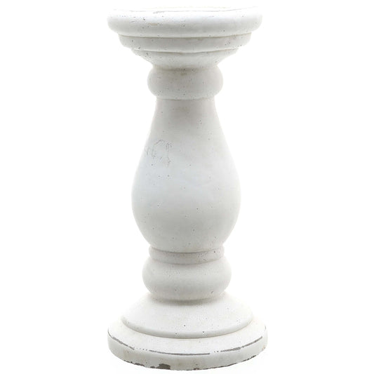 Large Matt White Ceramic Candle Holder for Modern Elegance - Darlington's Décor