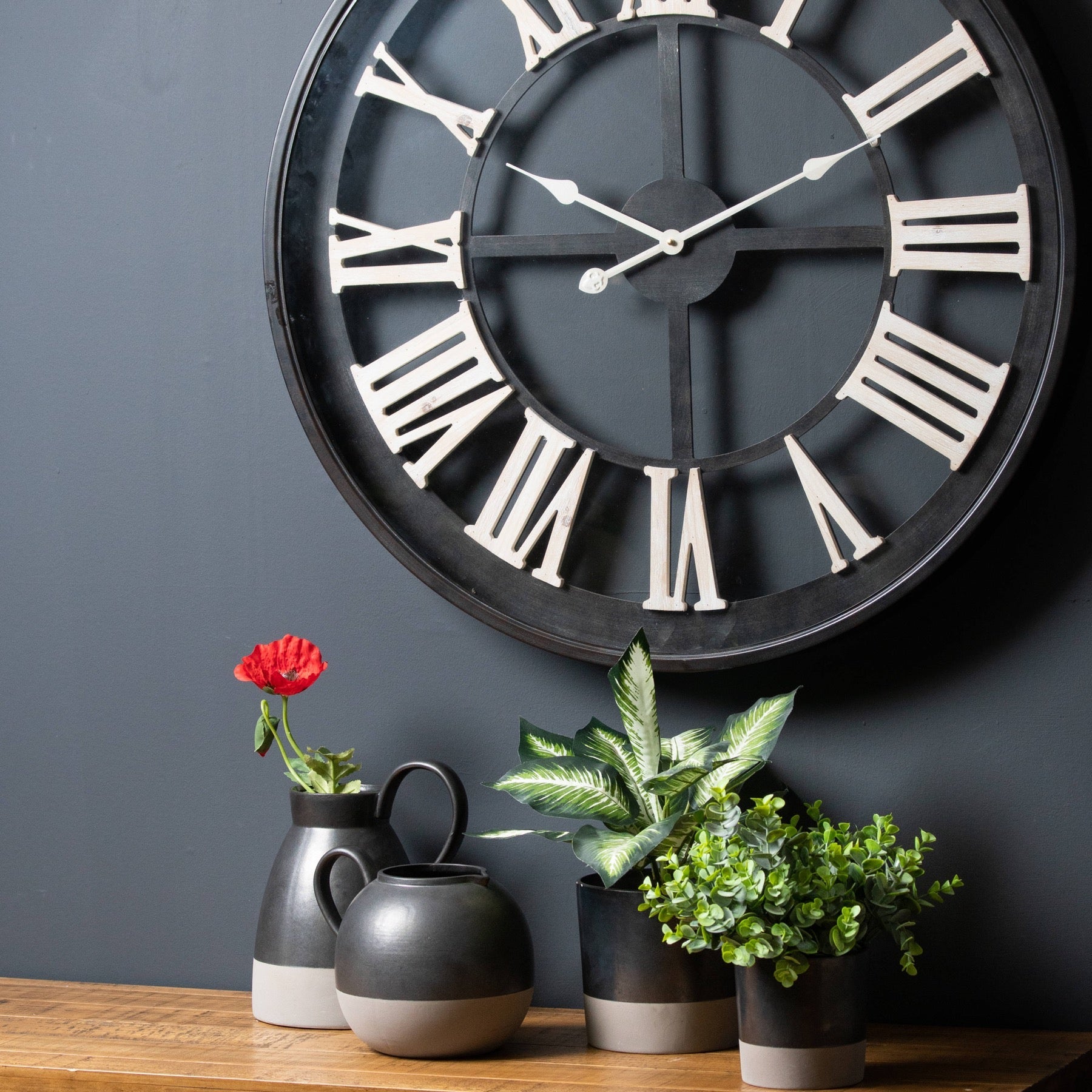 Large Metallic Grey Ceramic Planter for Modern Spaces - Darlington's Décor