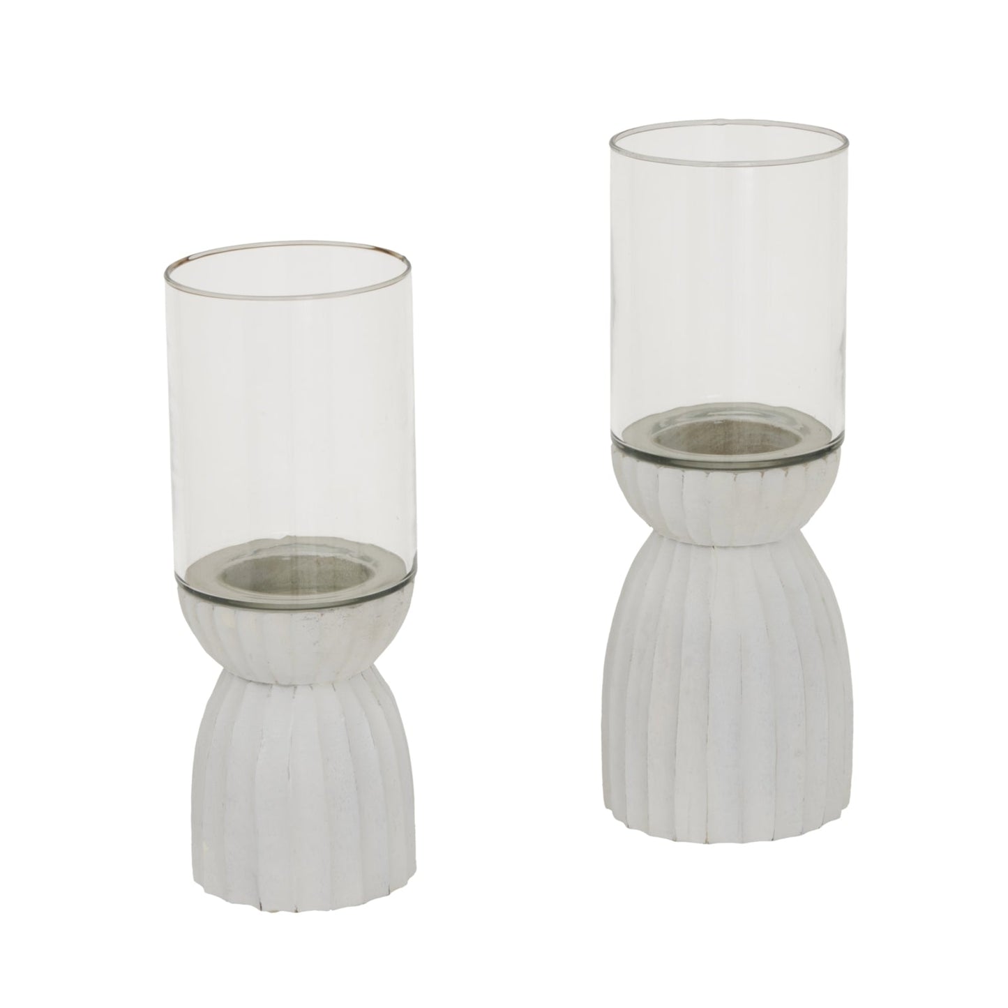 Large White Carved Hurricane Lantern for Elegant Ambiance - Darlington's Décor