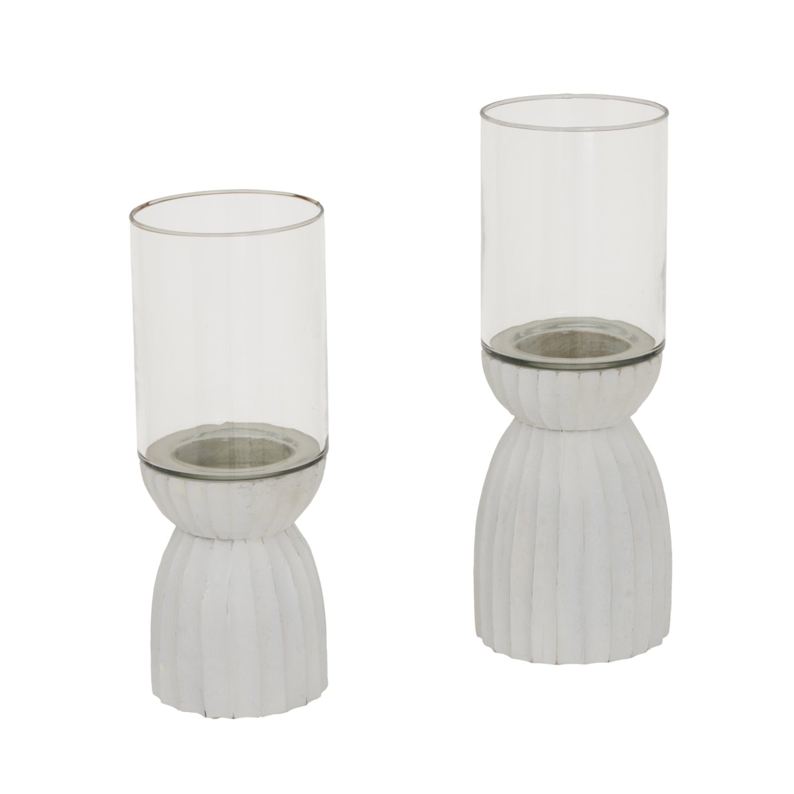 Large White Carved Hurricane Lantern for Elegant Ambiance - Darlington's Décor