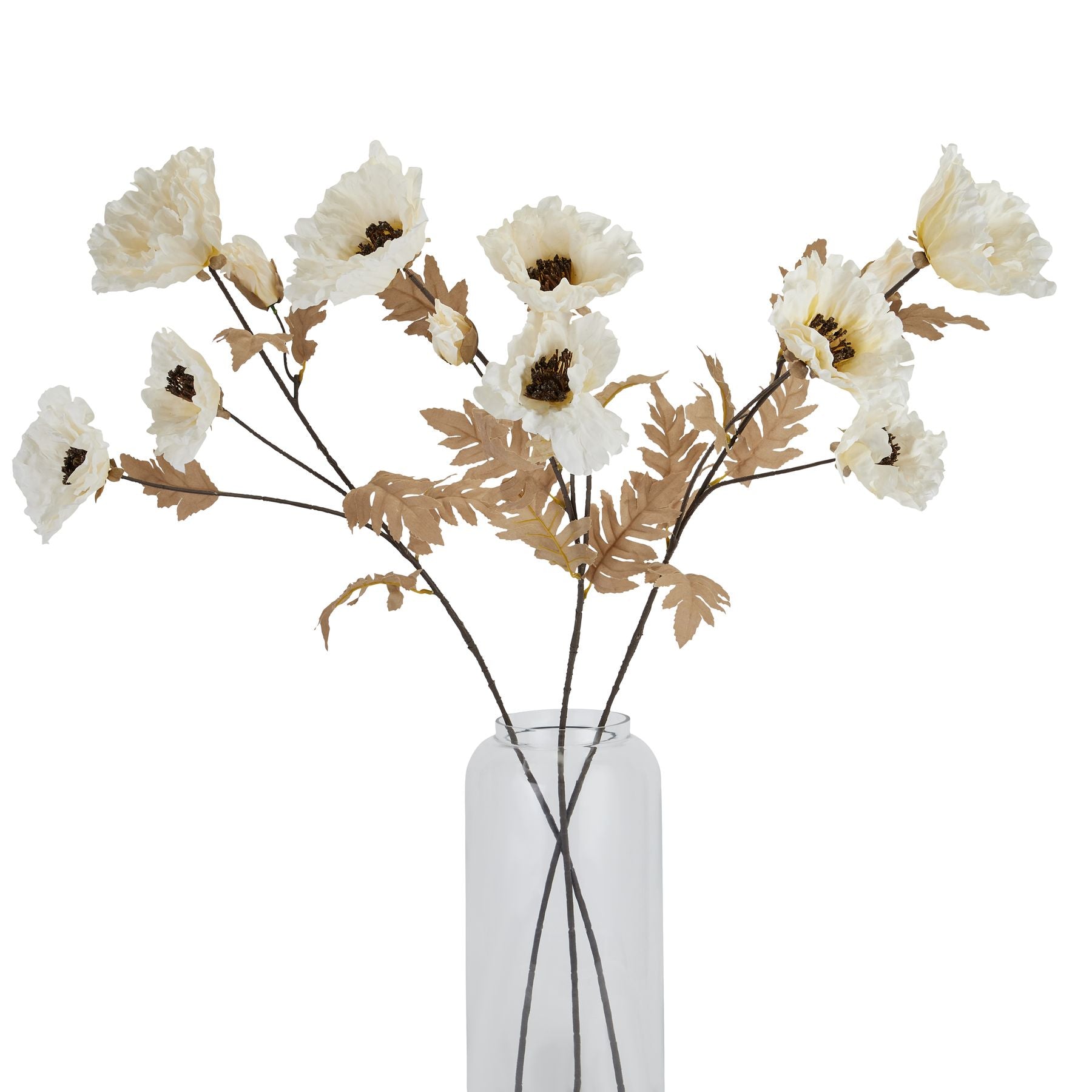 Large White Poppy Stem for Elegant Seasonal Decor - Darlington's Décor