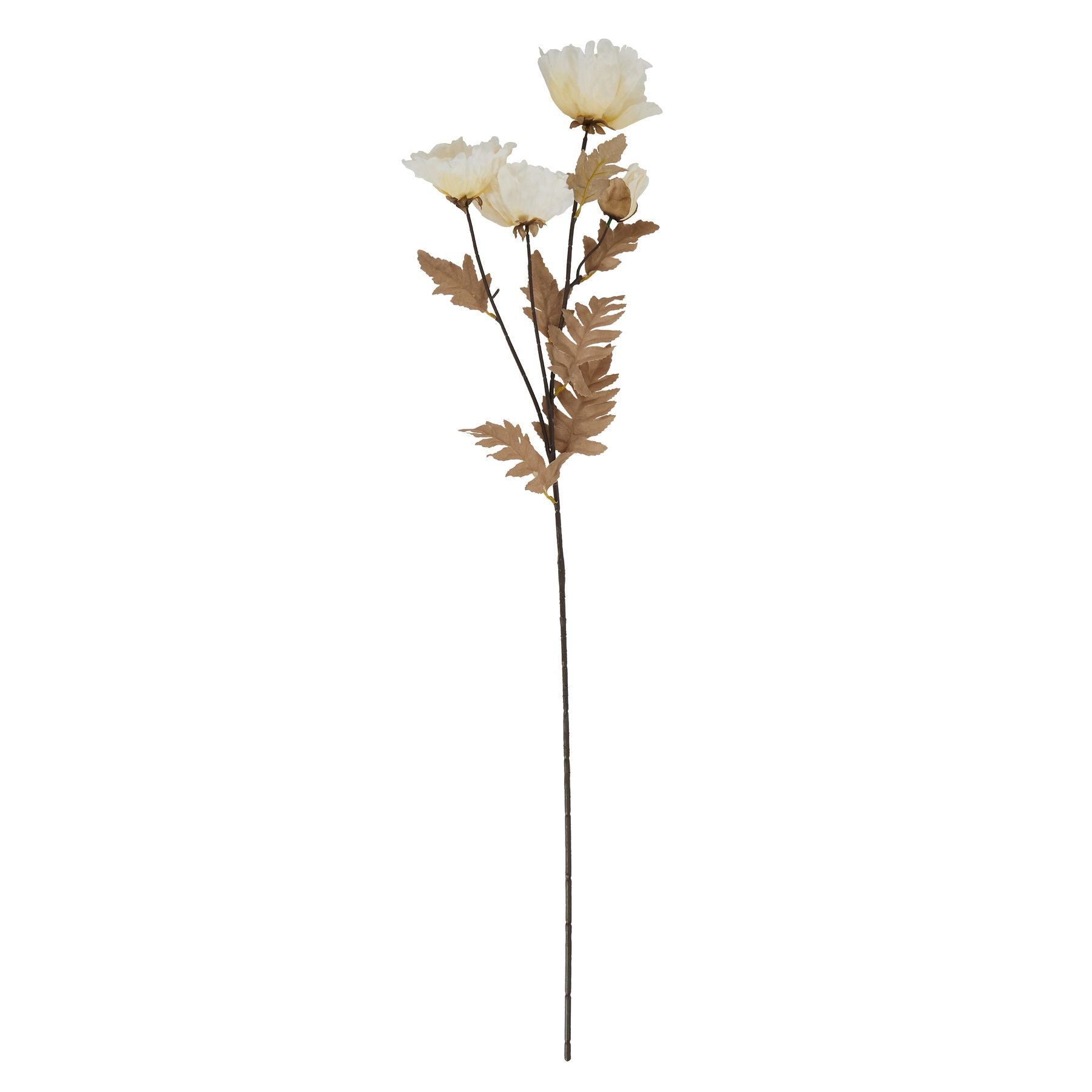 Large White Poppy Stem for Elegant Seasonal Decor - Darlington's Décor