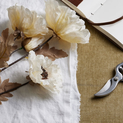 Large White Poppy Stem for Elegant Seasonal Decor - Darlington's Décor