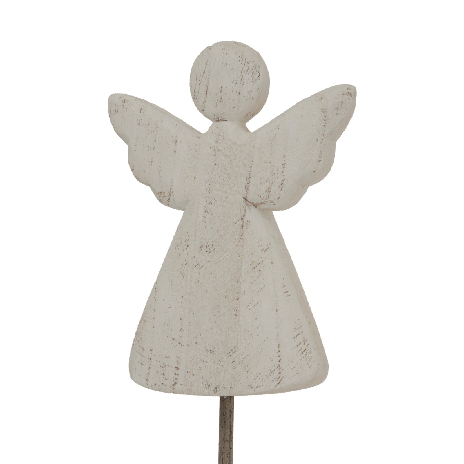 Large Whitewashed Rustic Angel On Stand Display Piece - Darlington's Décor