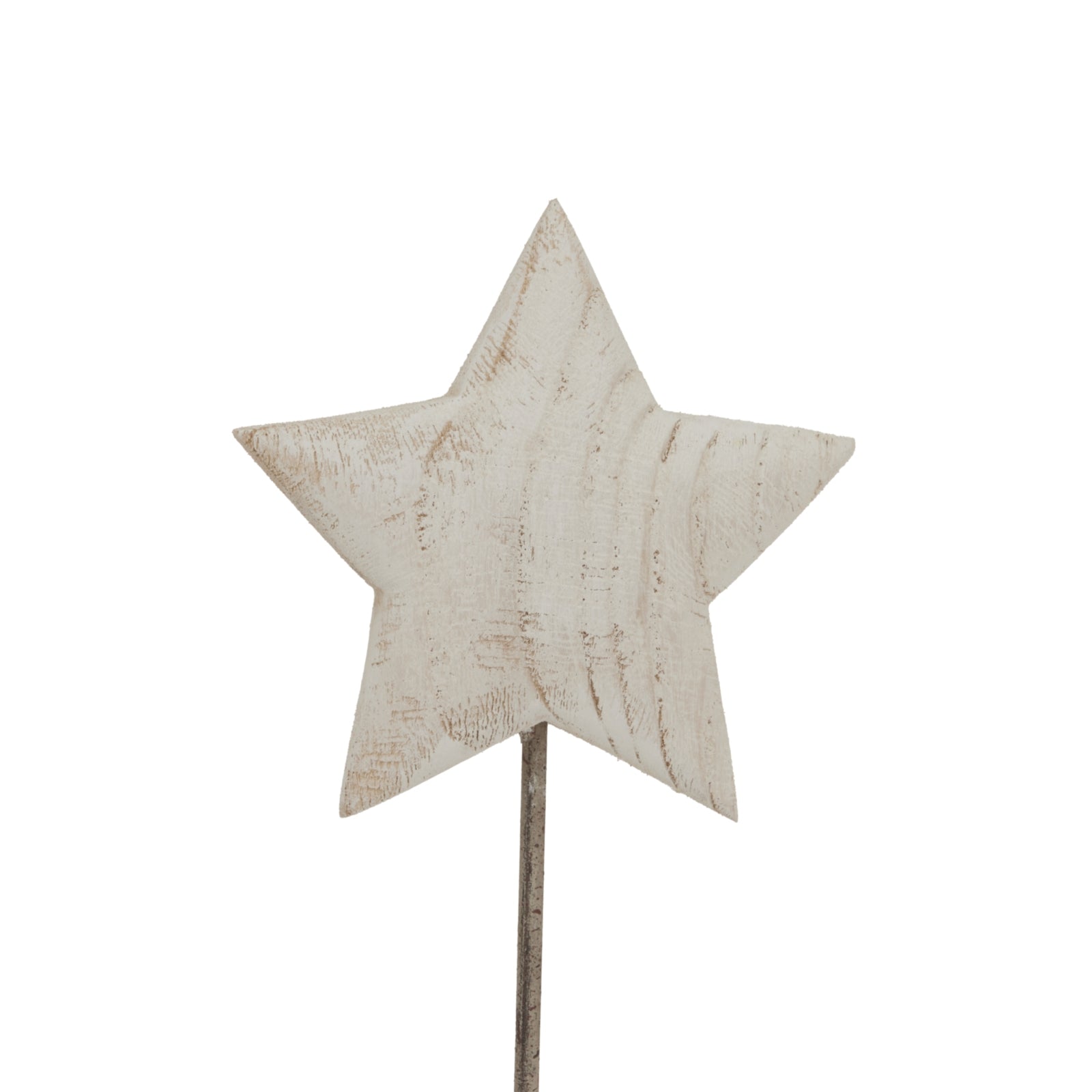 Large Whitewashed Rustic Star On Stand for Charming Decor - Darlington's Décor