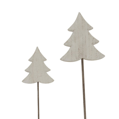 Large Whitewashed Rustic Tree On Stand for Homes - Darlington's Décor