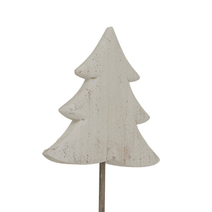 Large Whitewashed Rustic Tree On Stand for Homes - Darlington's Décor