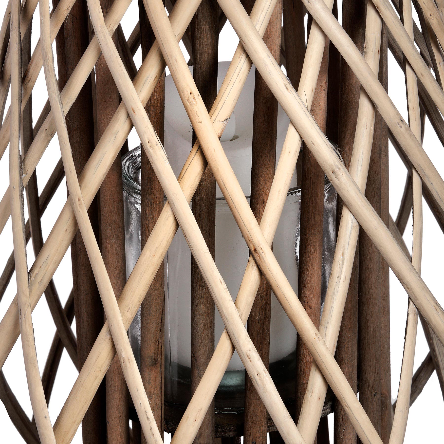 Large Wicker Bulbous Lantern for Enchanting Ambiance - Darlington's Décor