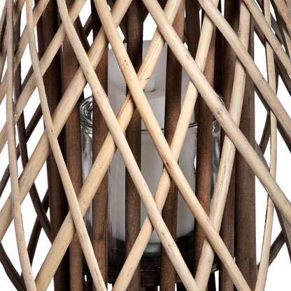 Large Wicker Bulbous Lantern for Enchanting Ambiance - Darlington's Décor