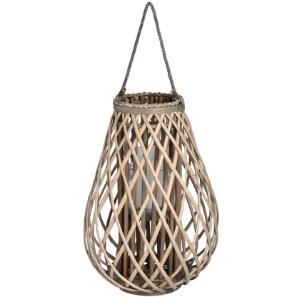 Large Wicker Bulbous Lantern for Enchanting Ambiance - Darlington's Décor