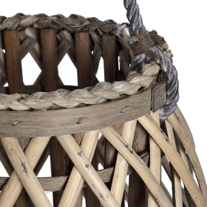 Large Wicker Bulbous Lantern for Enchanting Ambiance - Darlington's Décor