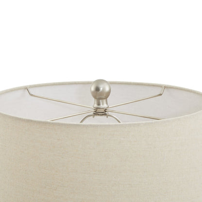 Lattice Ceramic Table Lamp With Linen Shade Design - Darlington's Décor