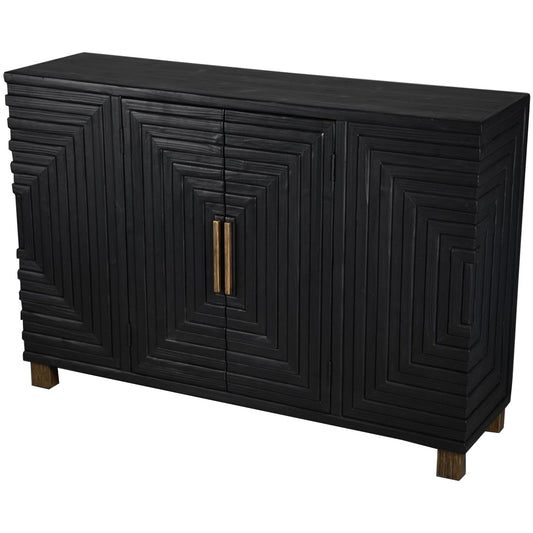 Elegant Lennox Black 2 Door Sideboard with Ample Storage Space - Darlington's Décor