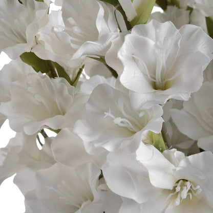 Lifelike White Gladioli Stems for Timeless Elegance - Darlington's Décor
