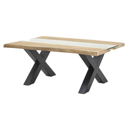 Stunning Live Edge Collection Light Acacia River Coffee Table - Darlington's Décor