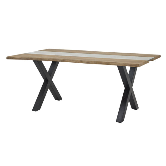 Stunning Live Edge Collection Light Acacia River Dining Table - Darlington's Décor
