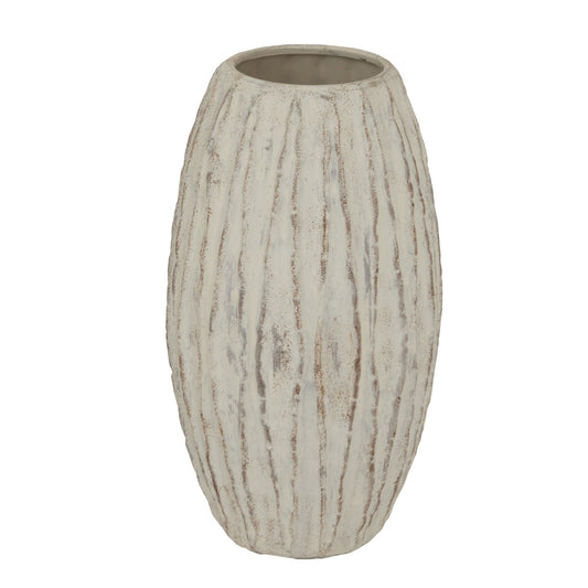 Lorenzo Large Fin Vase: Modern Artistry for Interiors - Darlington's Décor