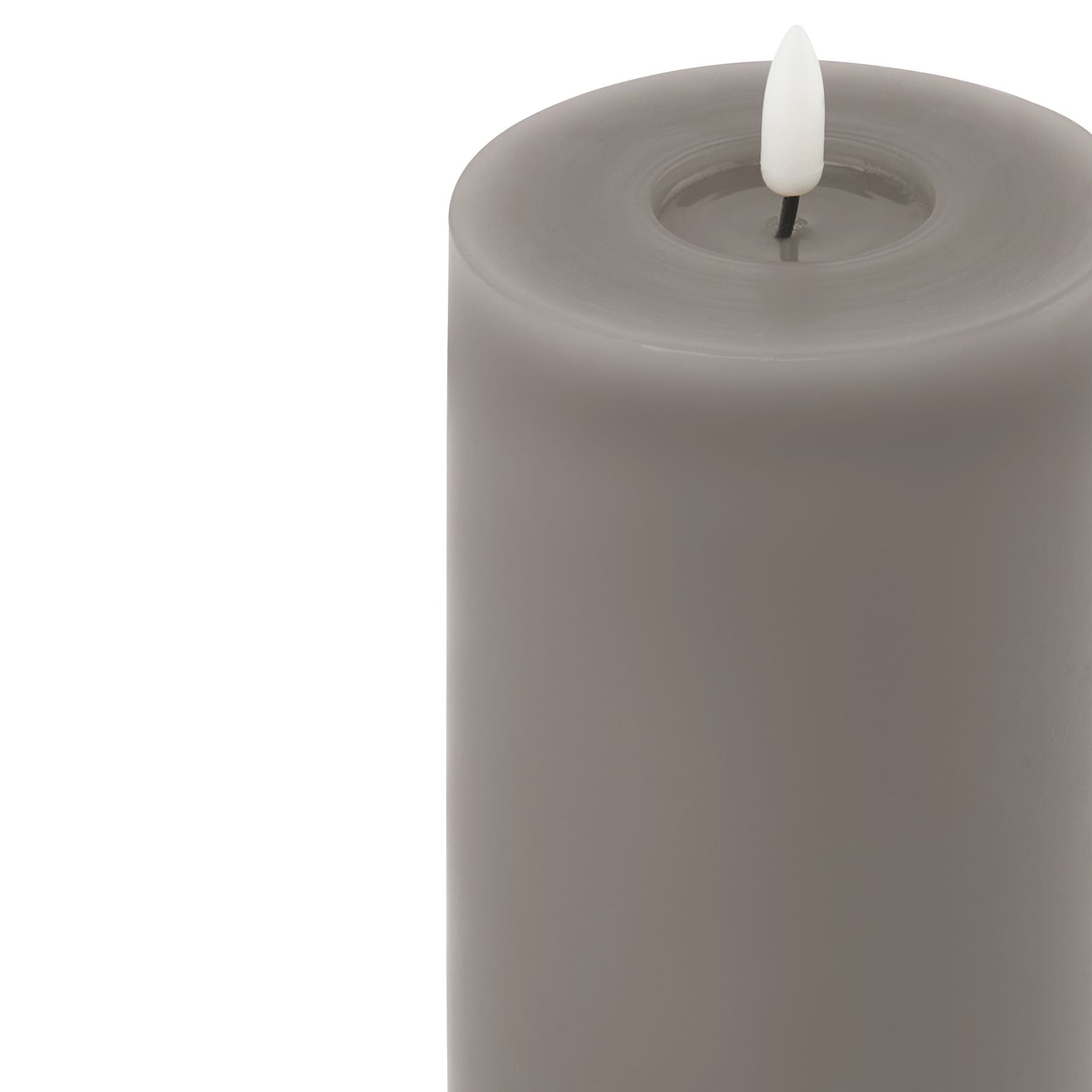 Luxe Collection Melt Effect 3.5x9 Grey LED Wax Candle - Darlington's Décor