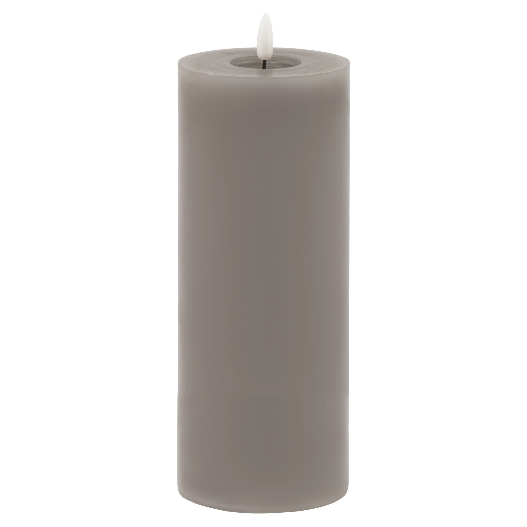 Luxe Collection Melt Effect 3.5x9 Grey LED Wax Candle - Darlington's Décor
