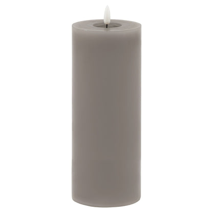 Luxe Collection Melt Effect 3.5x9 Grey LED Wax Candle - Darlington's Décor