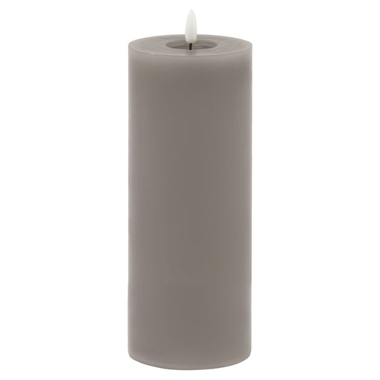 Luxe Collection Melt Effect 3.5x9 Grey LED Wax Candle - Darlington's Décor