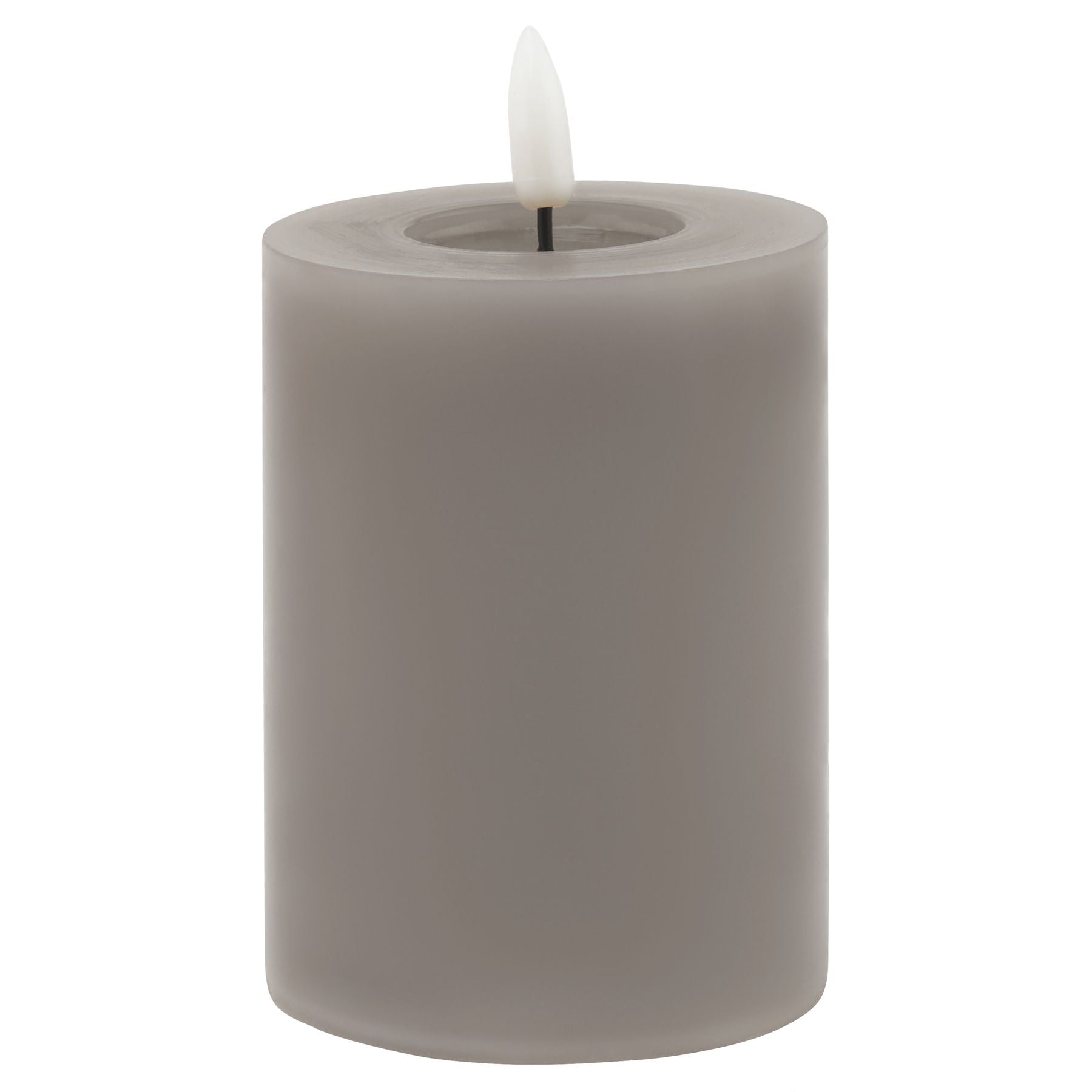 Luxe Collection Melt Effect 3x4 Grey LED Wax Candle - Darlington's Décor