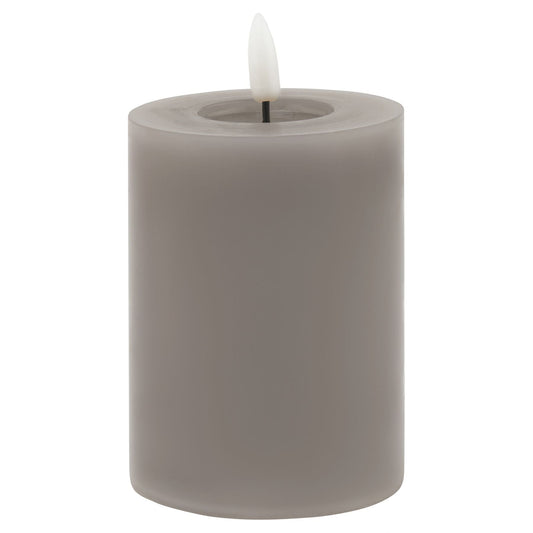 Luxe Collection Melt Effect 3x4 Grey LED Wax Candle - Darlington's Décor