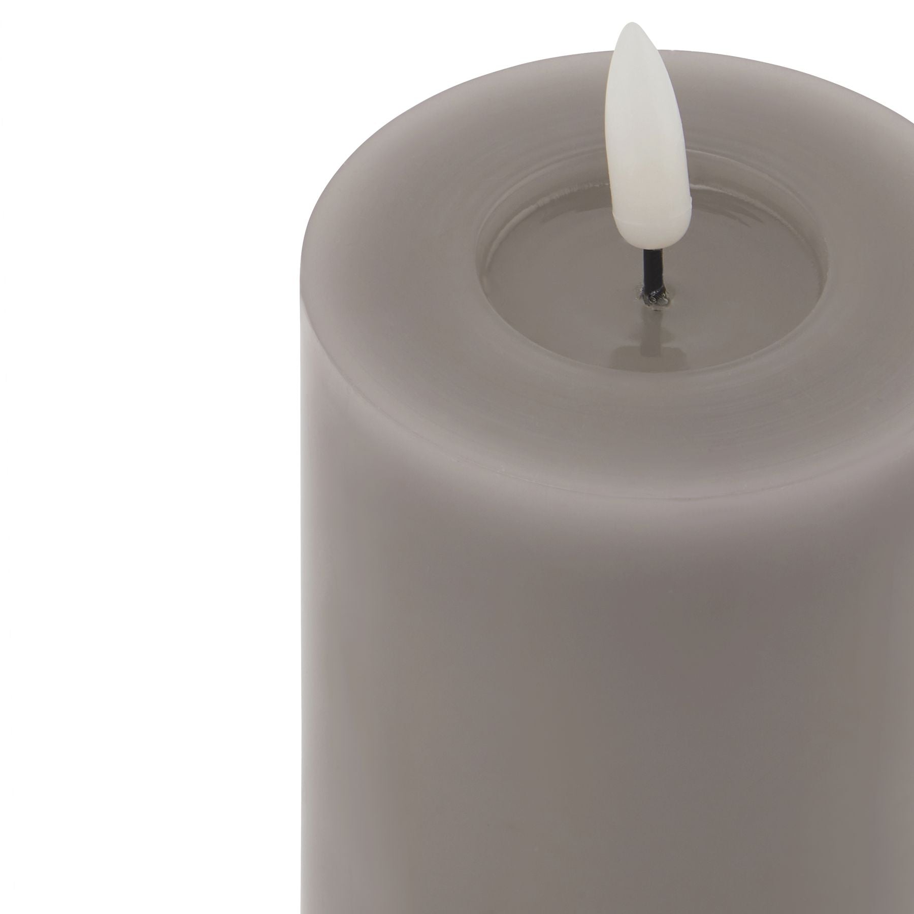 Luxe Collection Melt Effect 3x4 Grey LED Wax Candle - Darlington's Décor