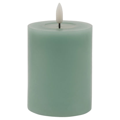 Luxe Collection Melt Effect 3x4 Sage LED Wax Candle - Darlington's Décor