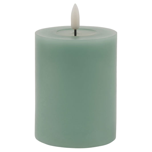 Luxe Collection Melt Effect 3x4 Sage LED Wax Candle - Darlington's Décor