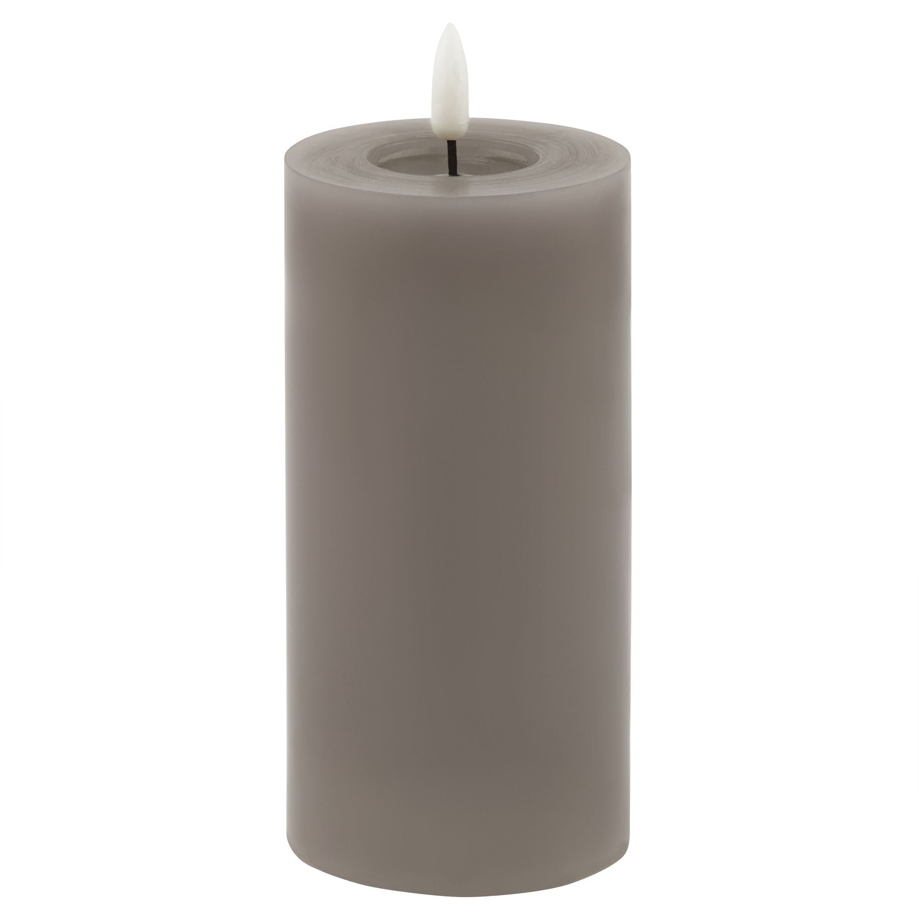Luxe Collection Melt Effect 3x6 Grey LED Wax Candle - Darlington's Décor
