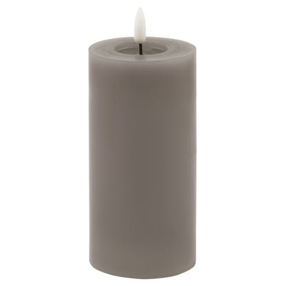 Luxe Collection Melt Effect 3x6 Grey LED Wax Candle - Darlington's Décor