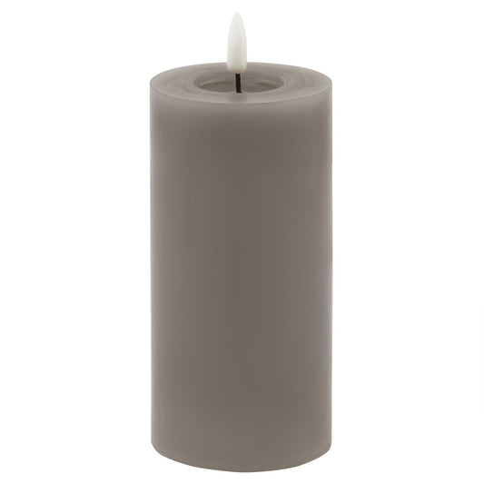 Luxe Collection Melt Effect 3x6 Grey LED Wax Candle - Darlington's Décor
