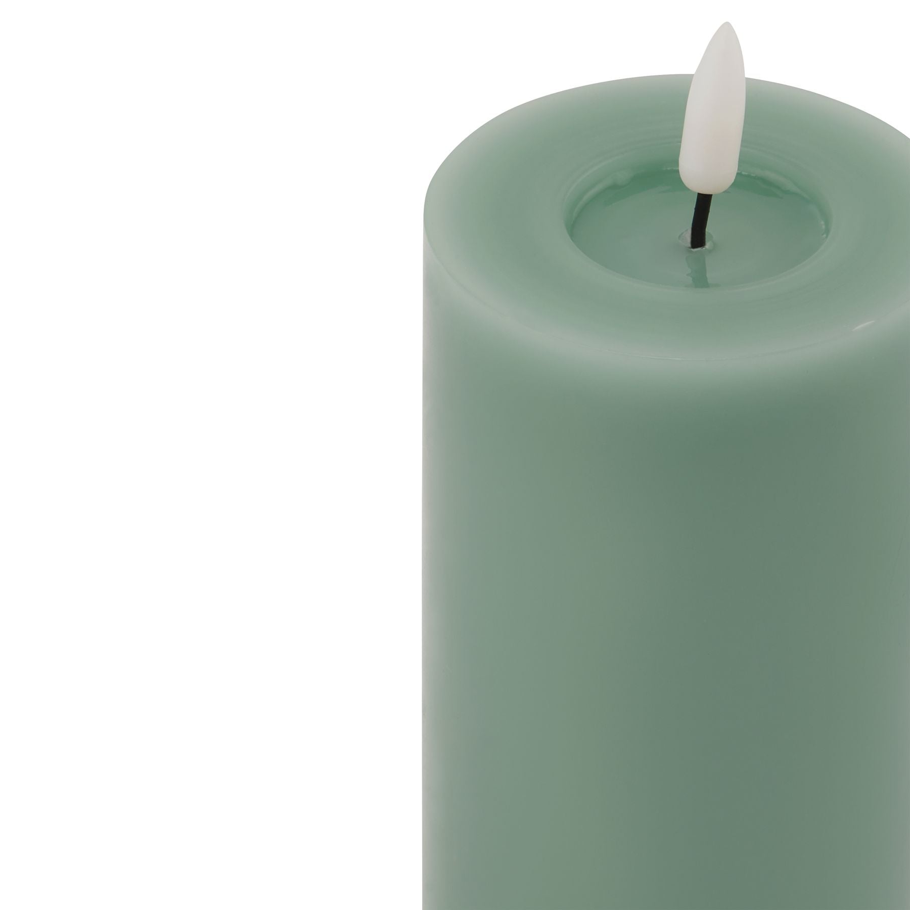 Luxe Collection Melt Effect 3x6 Sage LED Wax Candle - Darlington's Décor