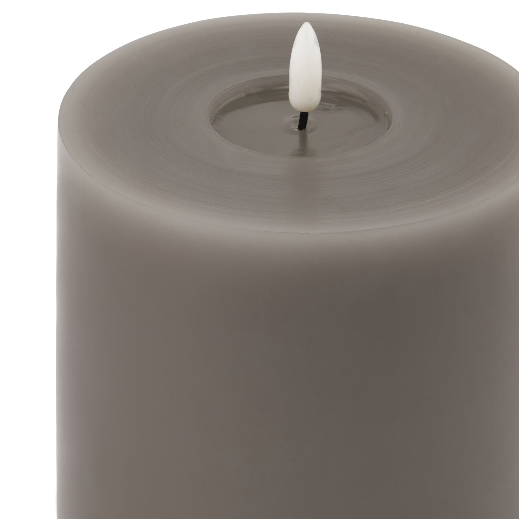 Luxe Collection Melt Effect 5x5 Grey LED Wax Candle - Darlington's Décor