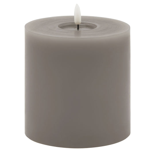 Luxe Collection Melt Effect 5x5 Grey LED Wax Candle - Darlington's Décor