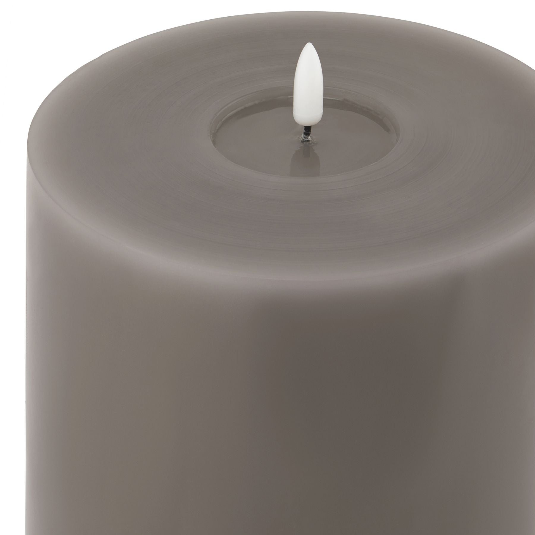 Luxe Collection Melt Effect 6x12 Grey LED Wax Candle - Darlington's Décor