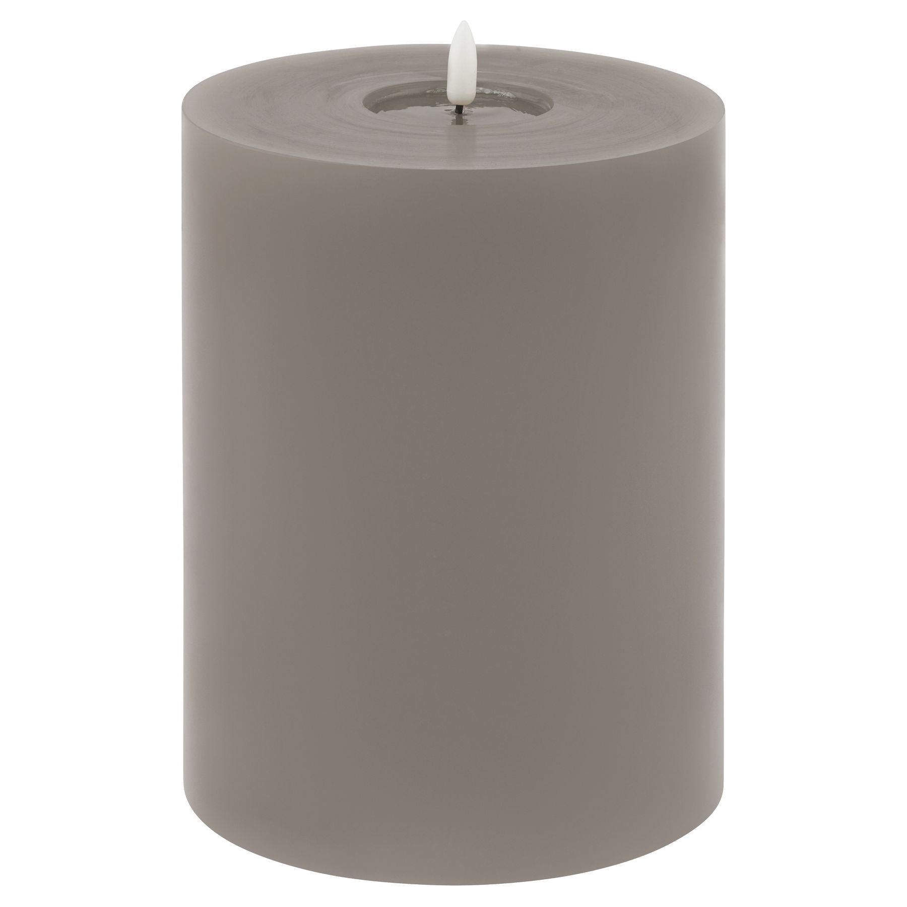 Luxe Collection Melt Effect 6x8 Grey LED Wax Candle - Darlington's Décor