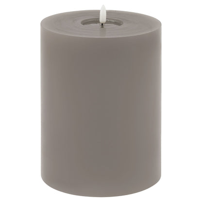 Luxe Collection Melt Effect 6x8 Grey LED Wax Candle - Darlington's Décor
