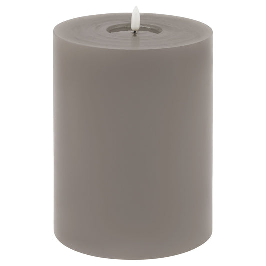 Luxe Collection Melt Effect 6x8 Grey LED Wax Candle - Darlington's Décor
