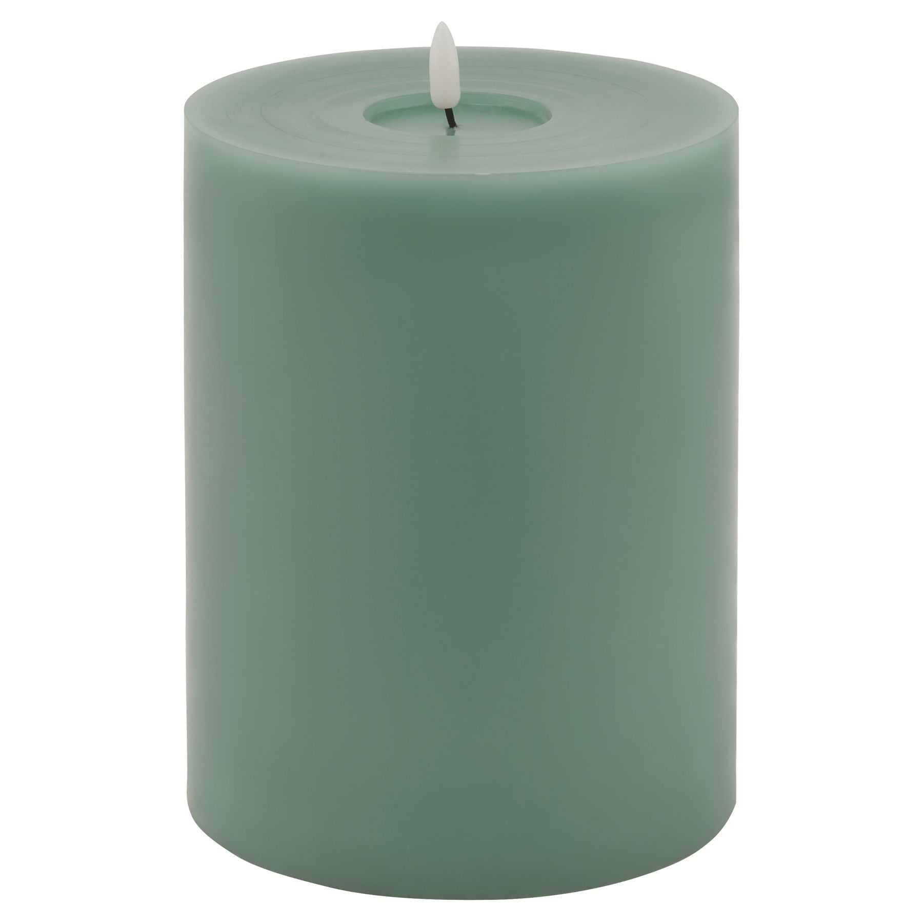 Luxe Collection Melt Effect 6x8 Sage LED Wax Candle Elegance - Darlington's Décor