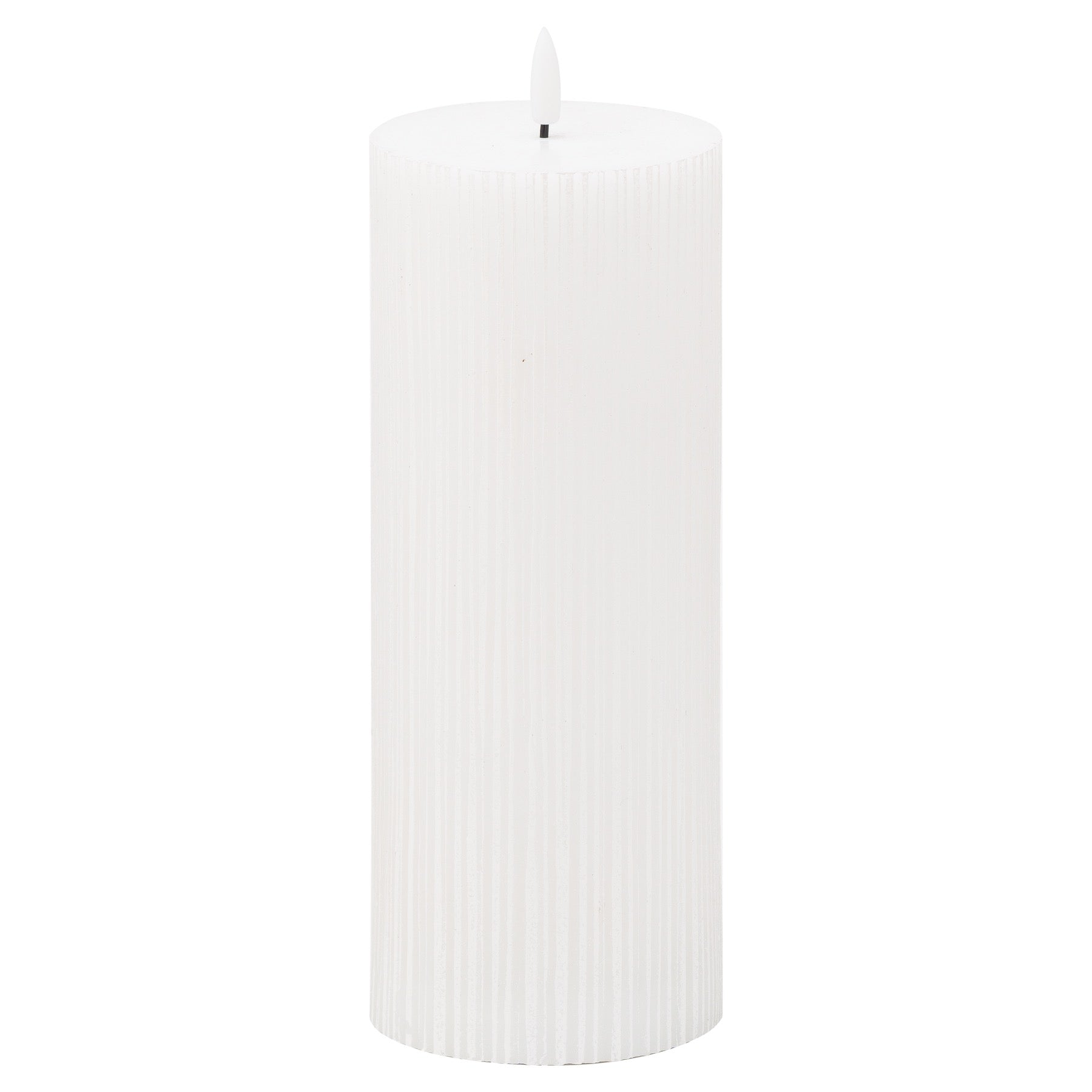 Luxe Collection Natural Glow 3.5x9 Ribbed LED Candle - Darlington's Décor
