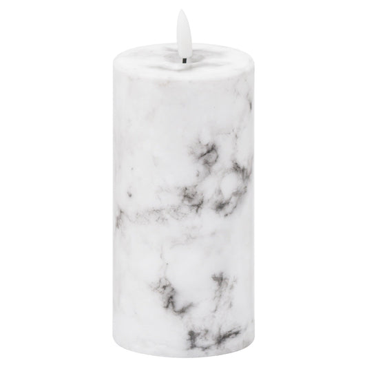 Luxe Collection Natural Glow 3x6 Marble Effect LED Candle - Darlington's Décor