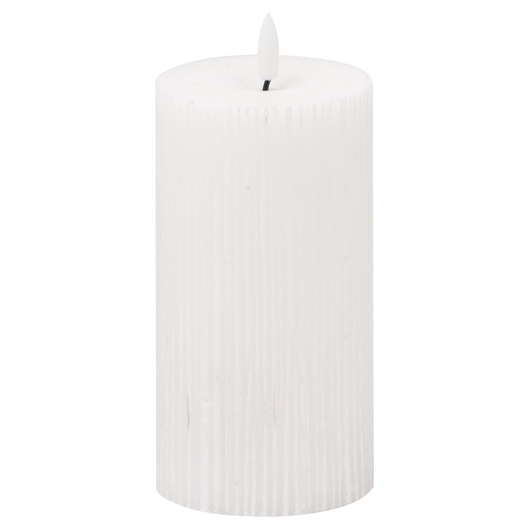 Luxe Collection Natural Glow 3x6 Textured Ribbed LED Candle - Darlington's Décor