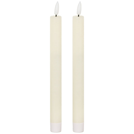 Luxe Collection Natural Glow S/ 2 Ivory LED Candles - Darlington's Décor