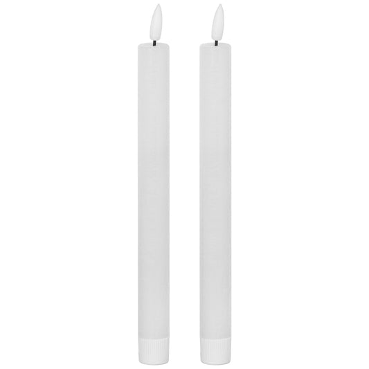 Luxe Collection Natural Glow S/ 2 White LED Dinner Candles - Darlington's Décor