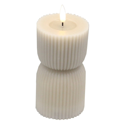 Luxe Collection Natural Glow Stone Carved LED Candle - Darlington's Décor