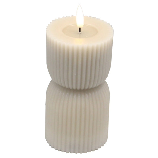 Luxe Collection Natural Glow Stone Carved LED Candle - Darlington's Décor